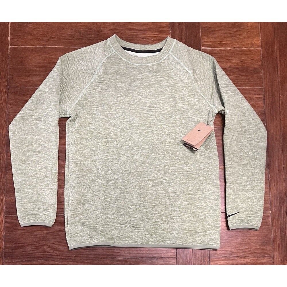 Nike Dri-Fit Golf Crew Sweatshirt Green Mens Size Small New FD5835-386